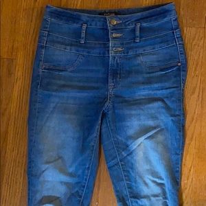 High waisted skinny jeans